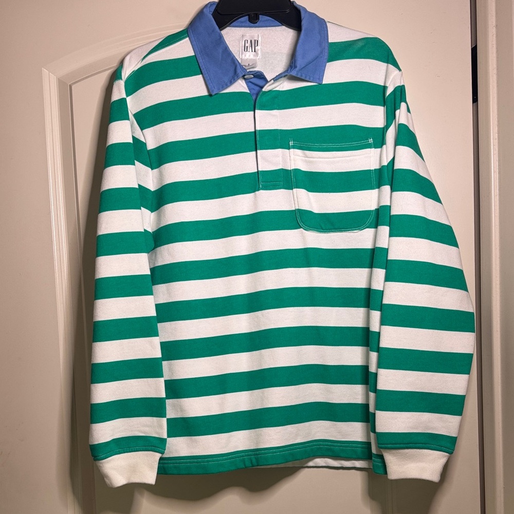 GAP Striped Shirt with Blue Collar